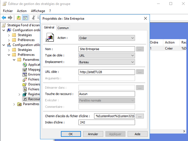 Mise en place des GPO